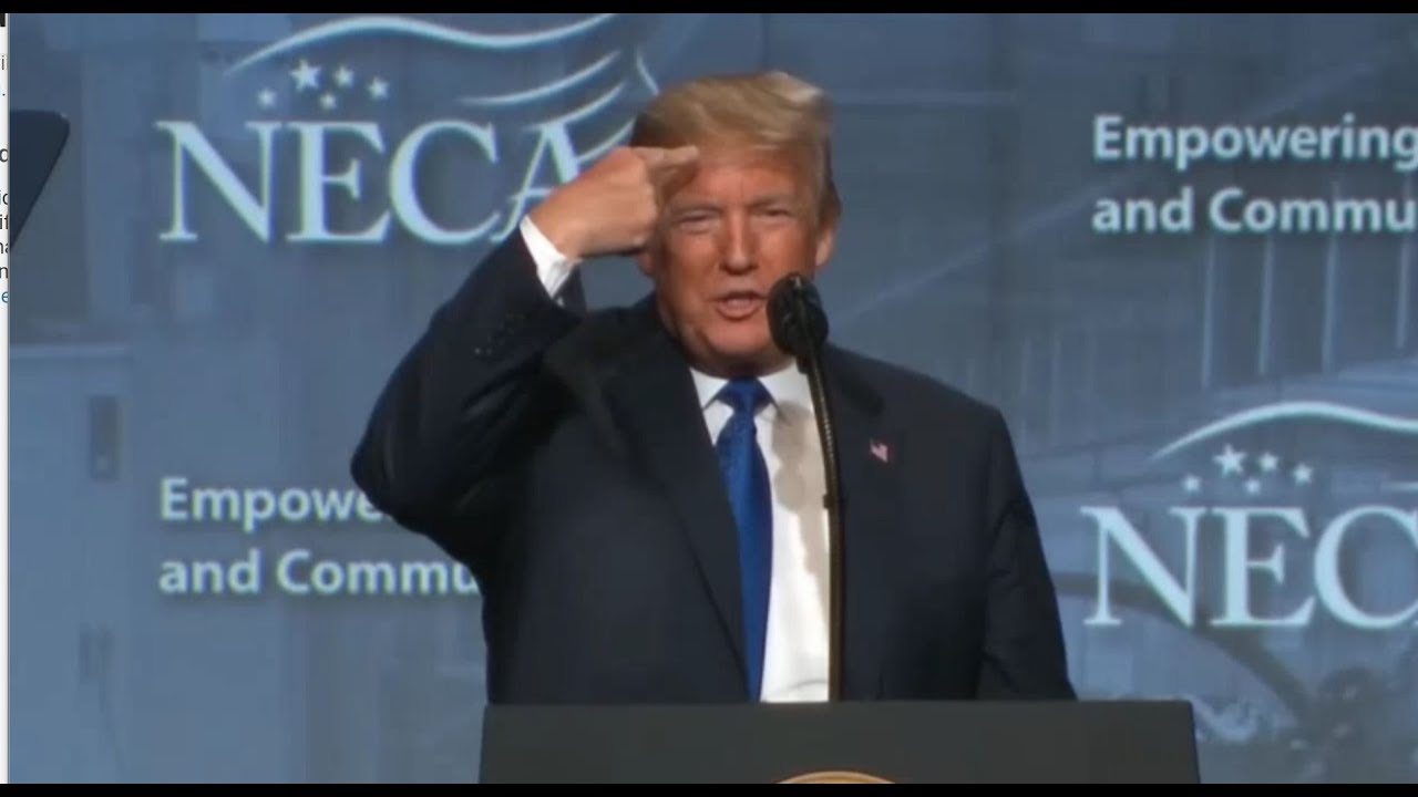 President Trump Speaks to NECA Convention-Watch